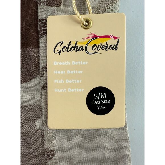Gotcha Covered Head & Neck Gaiter Tan Camoflauge Hunting Fishing Size S/M - Picture 4 of 9